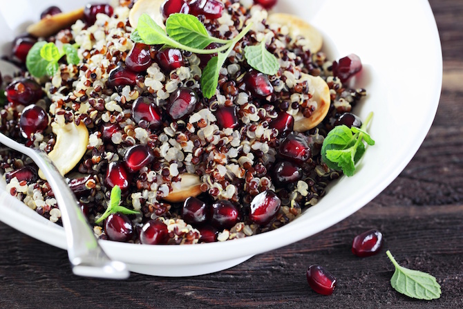 ricette dieta ottobre insalata quinoa melograno