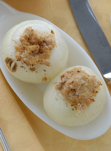 Cipolle bianche ripiene (versione vegan)